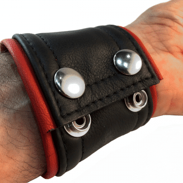 Wrist Band Soft Sewn with Red Piping