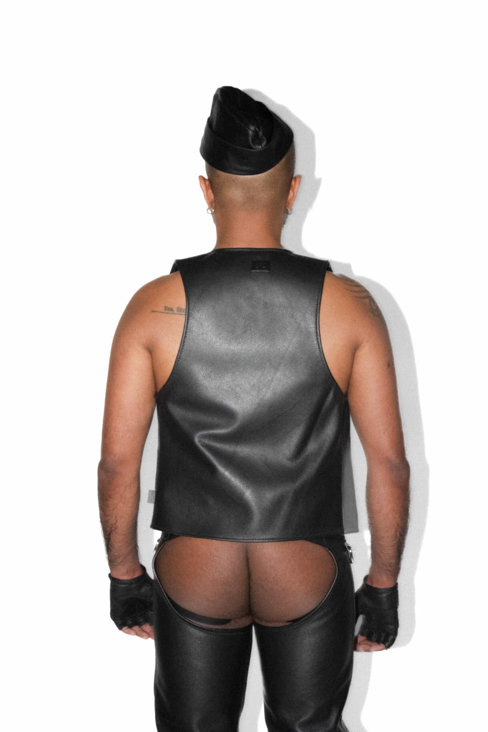 Leather vest - Full Back - Image 2