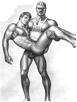 Tom of Finland Lifeguard White T Shirt - Image 2