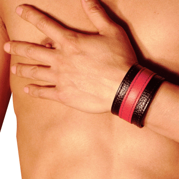 Wrist Band Soft Sewn with Colored Stripe