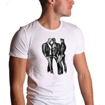 Tom of Finland Leather Bros White T Shirt