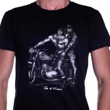 Tom of Finland Motorcycle Black T Shirt