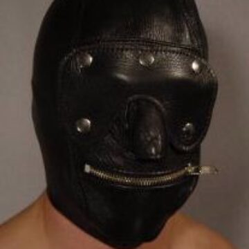 Slave Hood with Blindfold and Zip Mouth