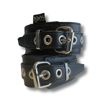 Wrist Restraints - Garment Leather (Black)