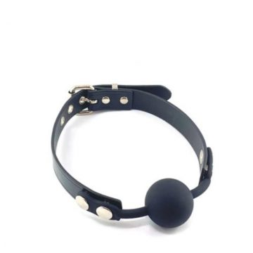 Premium Silicone Ball Gag with Leather Strap