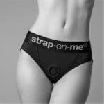 Strap-On-Me Heroine Dildo Harness Black Dong Vibrator Sex Toy Lingerie Briefs Lace Sexy Underwear Adult Store Undies Slip-on
