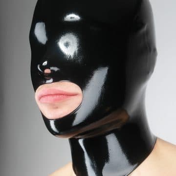 Latex Hood with Open Mouth