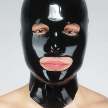 Latex Hood with Open Eyes and Mouth