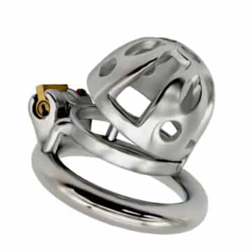 Metal Chastity Cage - Bud (Ring Base)