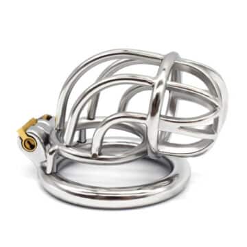 Metal Chastity Cage - Bent (Flat Ring)