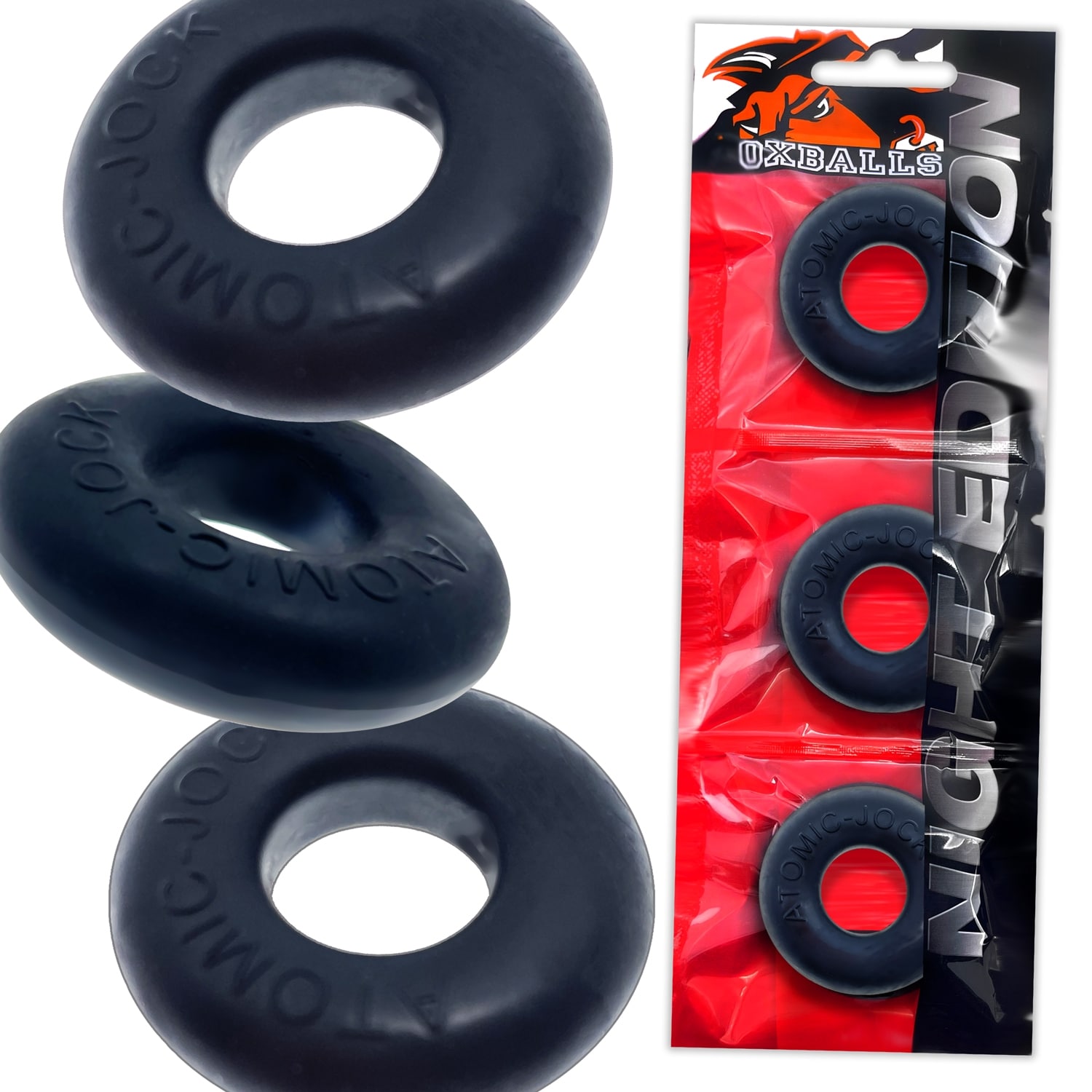 Ringer 3 pack Cock Rings - Night Edition (Silicone) - Image 6