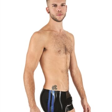 Mister B Rubber Trunks (Blue Stripe)