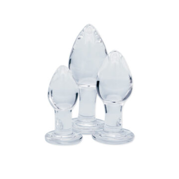 Glass Butt Plug 3pc Kit