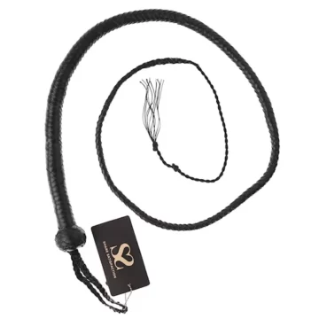 4ft Weighted Leather Bullwhip