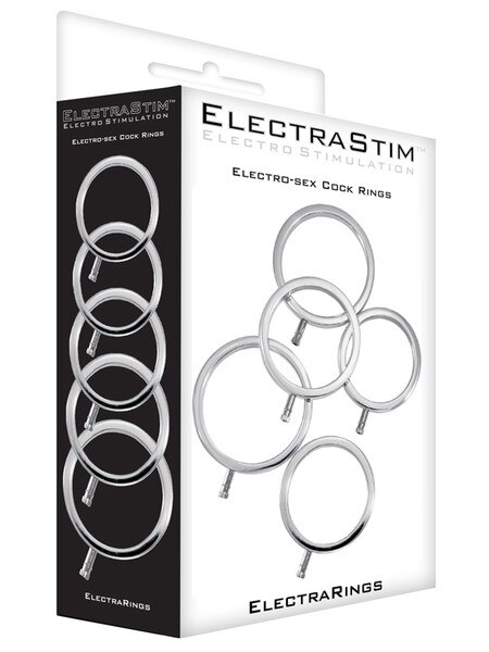 Electrastim Solid Metal Cock Ring Set 5 Sizes - Image 2