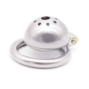 Metal Button Chastity Cage