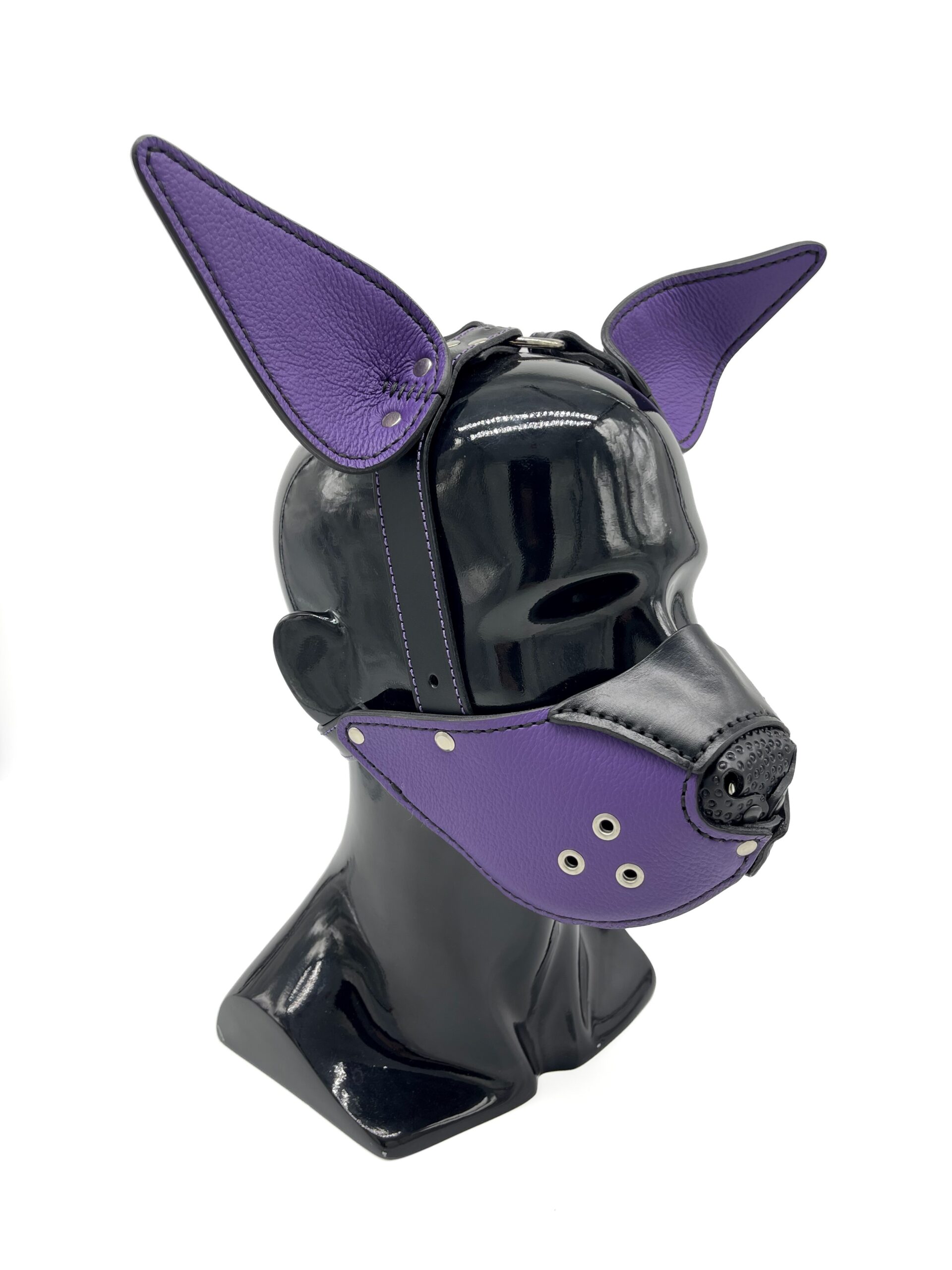 Kangaroo Leather - Mutt Muzzle Puppy Head Harness Purple - Image 2