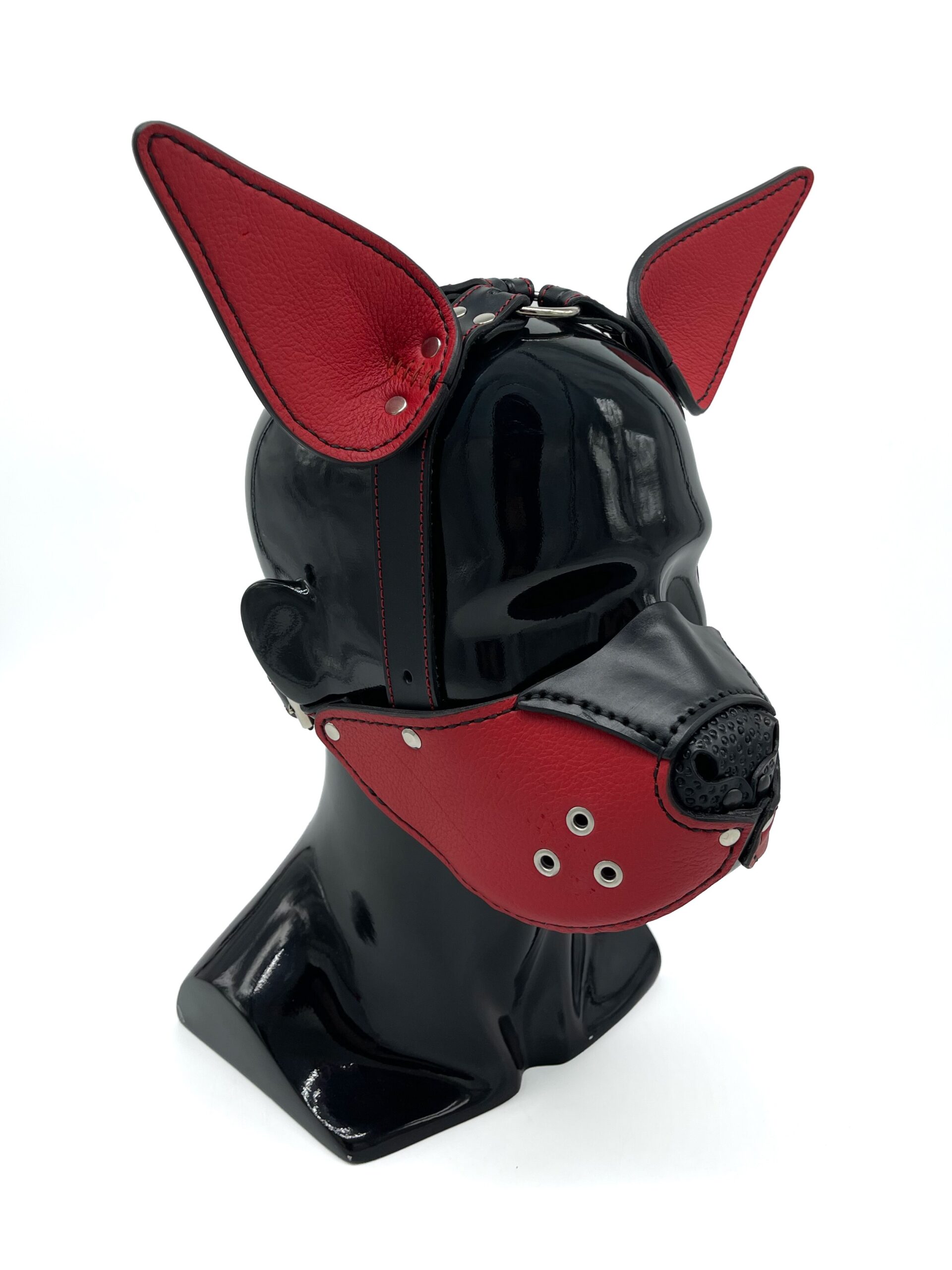 Kangaroo Leather - Mutt Muzzle Puppy Head Harness Red - Image 2