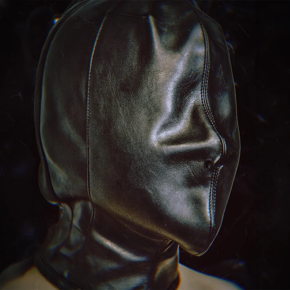 Full Bondage Hood with Nose Holes (Vegan Leather) - Image 5