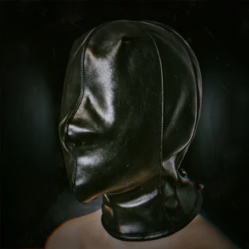 Full Bondage Hood with Nose Holes (Vegan Leather)